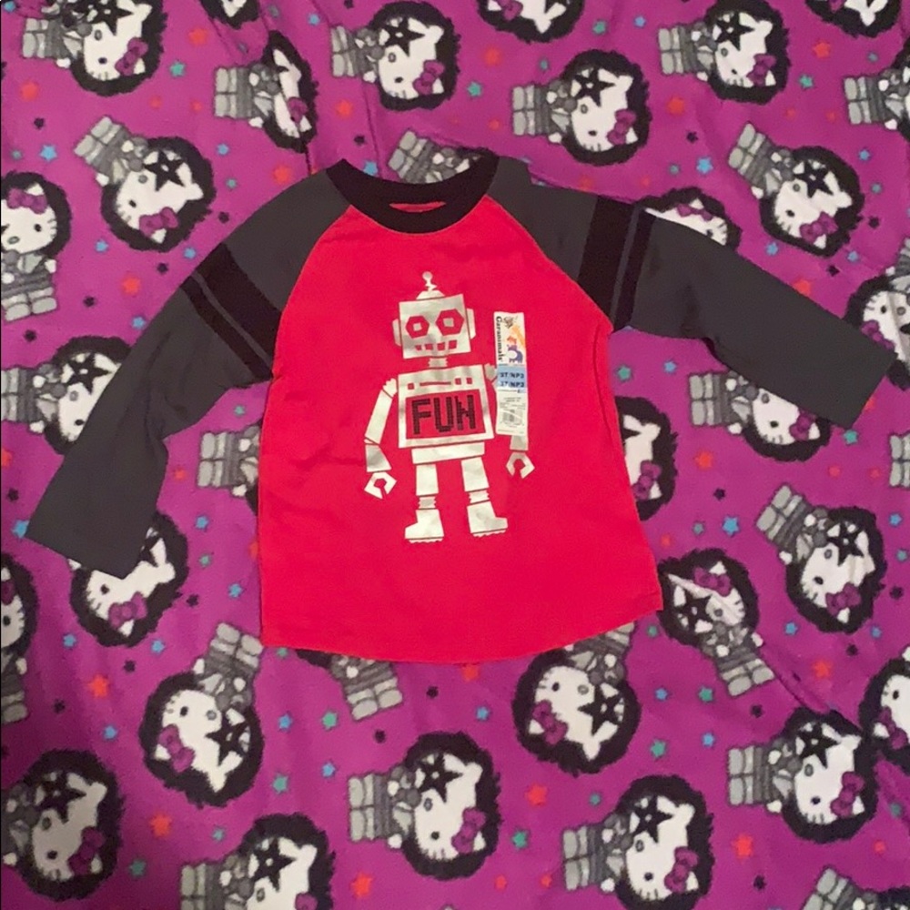 Nwt Garanimals size 3T long sleeve robot tee